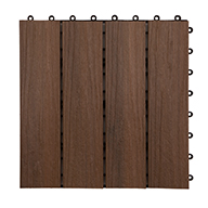 Brazilian BrownHelios Composite Deck Board Tiles (4 Slat)