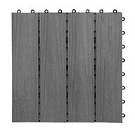 Hawaiian GrayHelios Composite Deck Board Tiles (4 Slat)