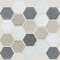 Warm Blend Shaw Geoscape Hexagon Mosaic
