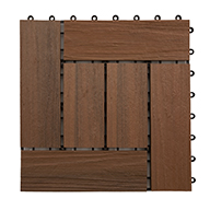 Brazilian BrownHelios Composite Deck Board Tiles (6 Slat)