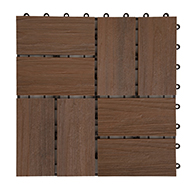 Brazilian Brown Helios Composite Deck Board Tiles (8 Slat)