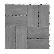 Hawaiian Gray Helios Composite Deck Board Tiles (8 Slat)