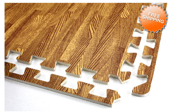 Soft Wood Foam Tile Interlocking Eva Floor Puzzle Mat